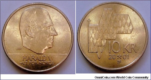 Norway 10 kroner.
2001