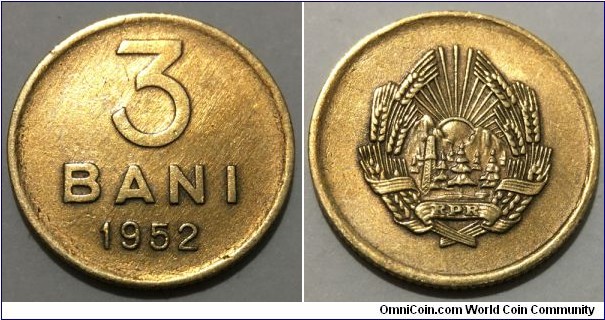 3 Bani (People's Republic of Romania // Nickel Brass) 