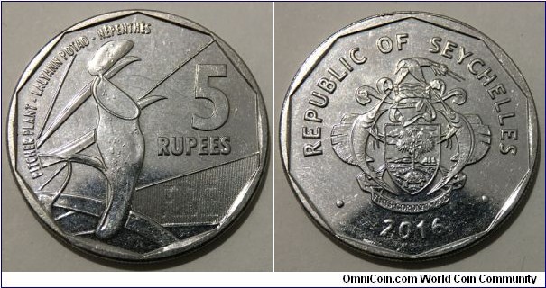 5 Rupees (Republic of Seychelles // Nickel plated Steel)