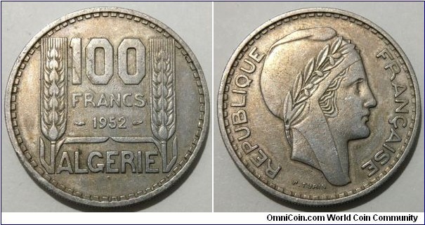 100 Francs (French Colony // Copper-Nickel 75/25)
