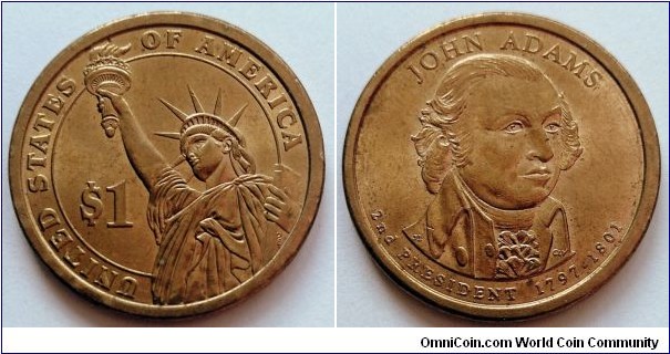 2007 D Presidential dollar - John Adams