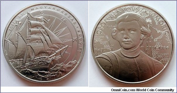 Hungary 2000 forint.
2021, 235th Anniversary of the Birth of Maurycy Beniowski (Benyovszky Móric, Móric Beňovský)