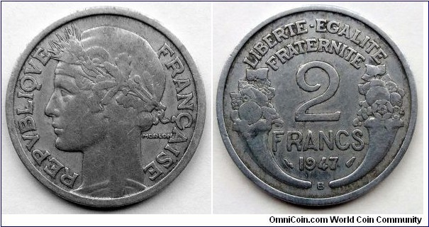 France 2 francs.
1947 B (II)