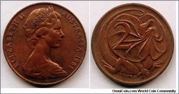 Australia 2 cents.
1981