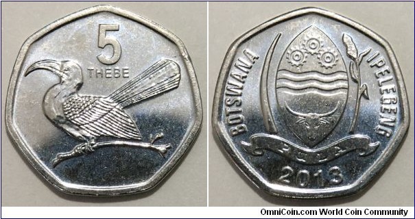 5 Thebe (Republic of Botswana // Nickel clad Steel)