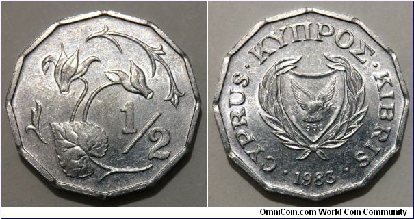 1/2 Cent (Republic of Cyprus // Aluminium)