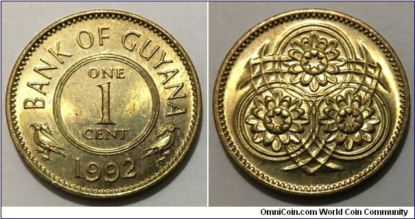 1 Cent (Co‑operative Republic of Guyana // Nickel Brass)