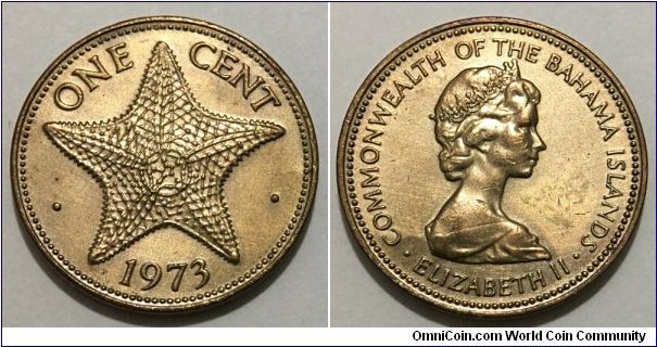 1 Cent (Commonwealth of the Bahama Islands / Queen Elizabeth II // Nickel Brass)
