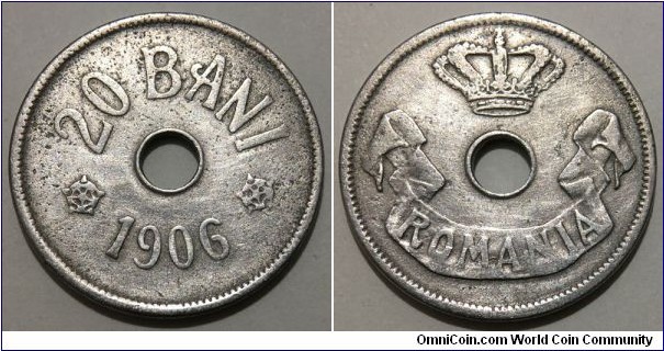 20 Bani (Kingdom of Romania / King Carol I // Copper-Nickel) 