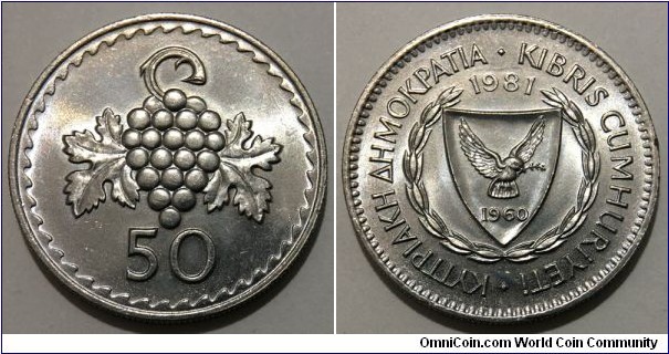 50 Mils (Republic of Cyprus // Copper-Nickel)