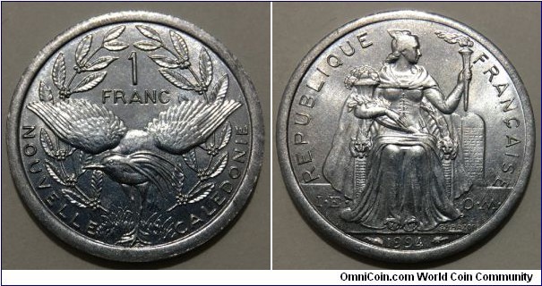 1 Franc (New Caledonia - French Overseas Territory // Aluminium)
