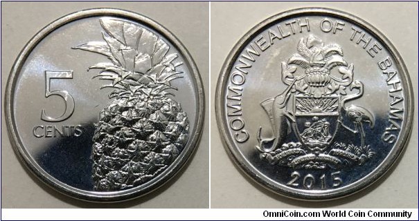 5 Cents (Commonwealth of the Bahamas / Queen Elizabeth II // Nickel plated Steel) 	