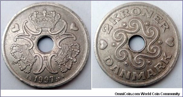 Denmark 2 kroner.
1997