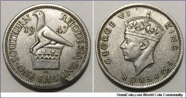 1 Shilling (Southern Rhodesia - British Crown colony / King George VI // Copper-Nickel)