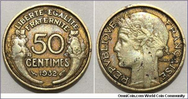 50 Centimes (3rd French Republic // Copper-Aluminium) 