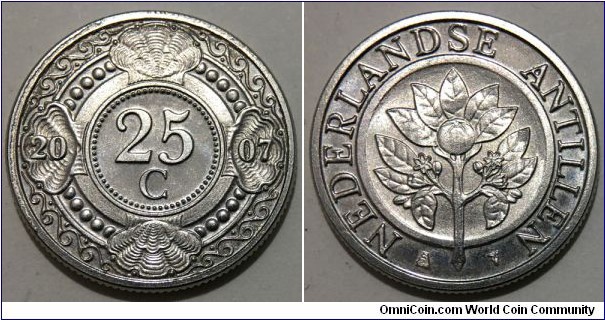25 Cent (Kingdom of the Netherlands / Queen Beatrix // Nickel plated Steel / Rare Mintage: 2000 pcs) 