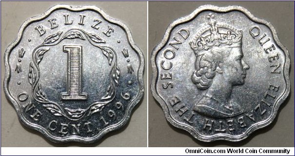 1 Cent (Commonwealth - State of Belize / Queen Elizabeth II // Aluminium)