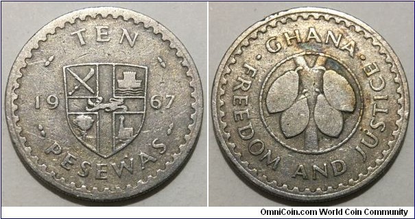 10 Pesewas (Republic of Ghana // Copper-Nickel)