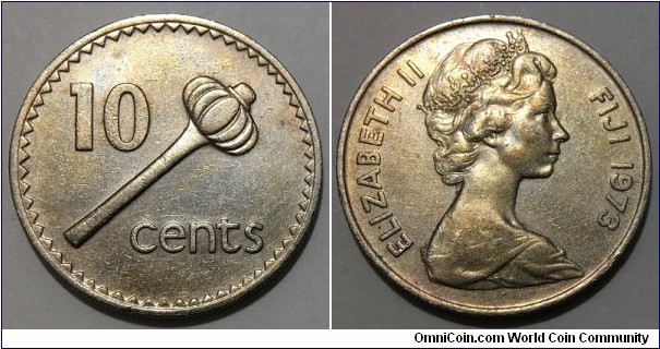 10 Cents (Dominion of Fiji / Queen Elizabeth II // Copper-Nickel / Mintage: 750.000 pcs)
