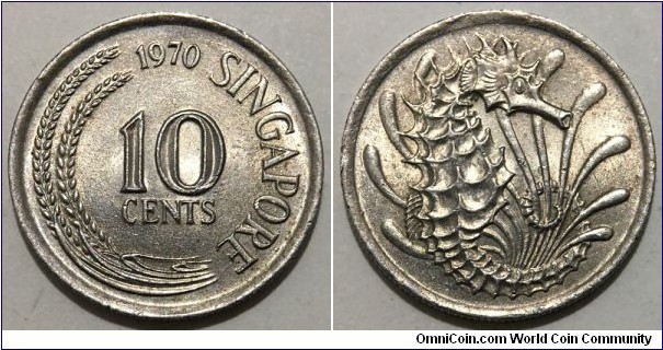 10 Cents (Republic of Singapore // Copper-Nickel 75-25) 
