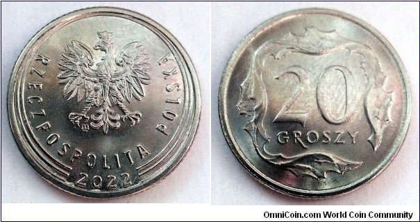 Poland 20 groszy.
2022
