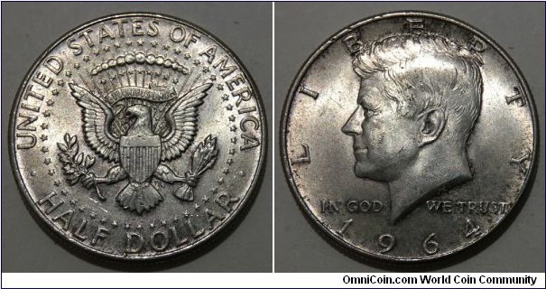 1/2 Dollar (Federal State - USA / Kennedy Half Dollar // SILVER 0.900 / 12.5g / ⌀30.61mm) 