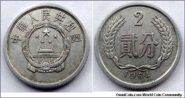 China 2 fen.
1964