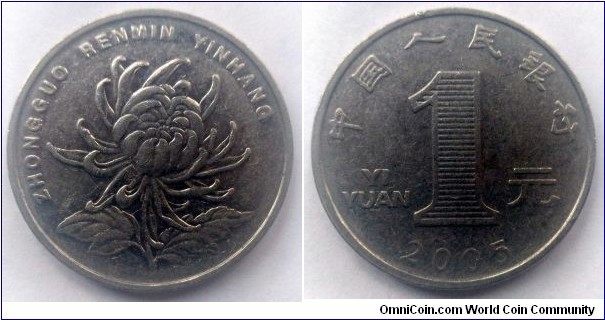China 1 yuan.
2005