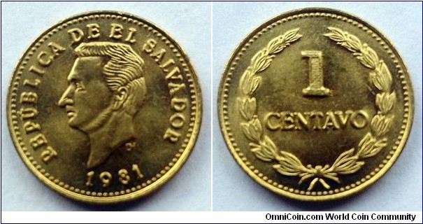 El Salvador 1 centavo.
1981
