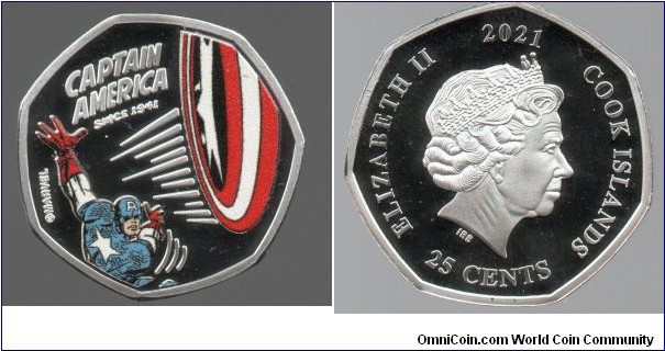 25c Captain America, The Shield