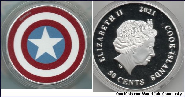 50c Captain America, Silver Age Shield