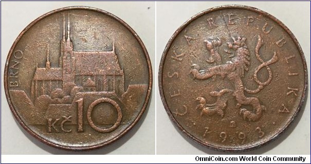 10 Korun (Czech Republic // Copper plated Steel) 