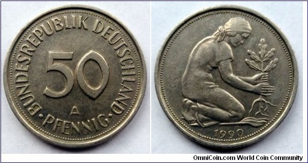 Germany 50 pfennig.
1990 A