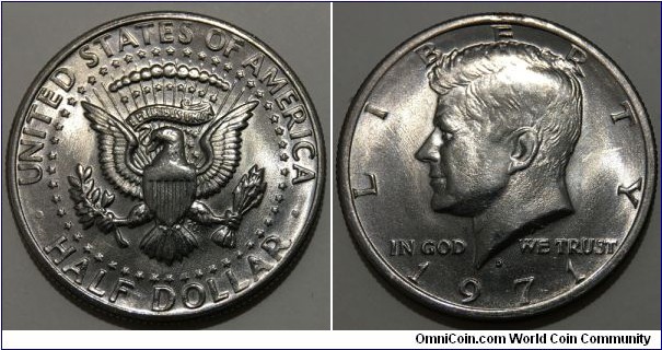 1/2 Dollar (Federal State - USA / Kennedy Half Dollar // Copper-Nickel clad Copper) 