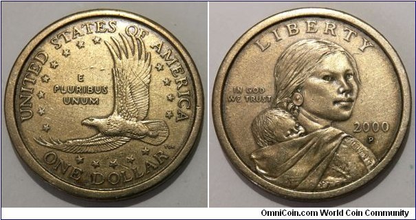 1 Dollar (Federal State - USA / Sacagawea Dollar // Manganese-Brass clad Copper) 