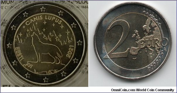 2 euro National animal - Wolf