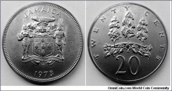 Jamaica 20 cents.
1973, Franklin Mint. Matte variety. Mintage: 13.000 pcs.
