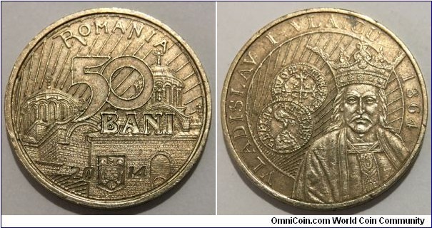 50 Bani (Romania - European Union Republic / 650 years from the beginning of the reign of Vladislav I Vlaicu // Nickel Brass / Mintage: 1.000.000 pcs) 