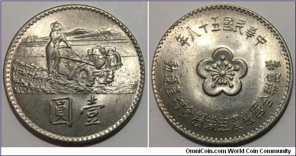1 Dollar (Republic of China / FAO // Copper-Nickel)