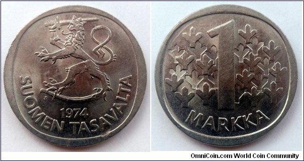 Finland 1 markka.
1974 S
