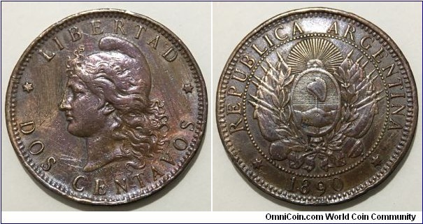 2 Centavos (Argentine Republic // Bronze 10g)