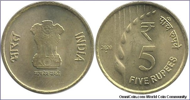 India 5 Rupees 2020N
