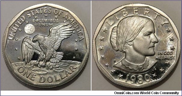 1 Dollar (Federal State - USA / Susan B. Anthony Dollar // Copper-Nickel clad Copper) 