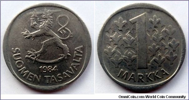 Finland 1 markka. 1984 N (II)