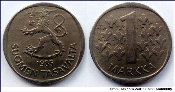 Finland 1 markka.
1985 N