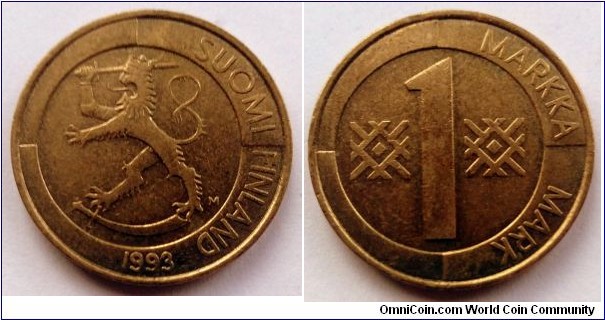 Finland 1 markka.
1993 M (II)