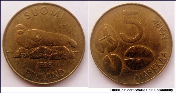 Finland 5 markka.
1993 M (II)