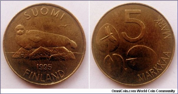 Finland 5 markka.
1995 M