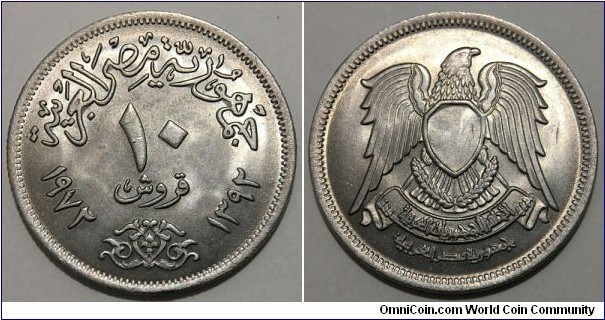 10 Piastres / Qirsh (Arab Republic of Egypt // Copper-Nickel) 