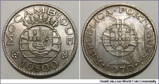 10 Escudos (Overseas province of Portugal // Copper-Nickel)